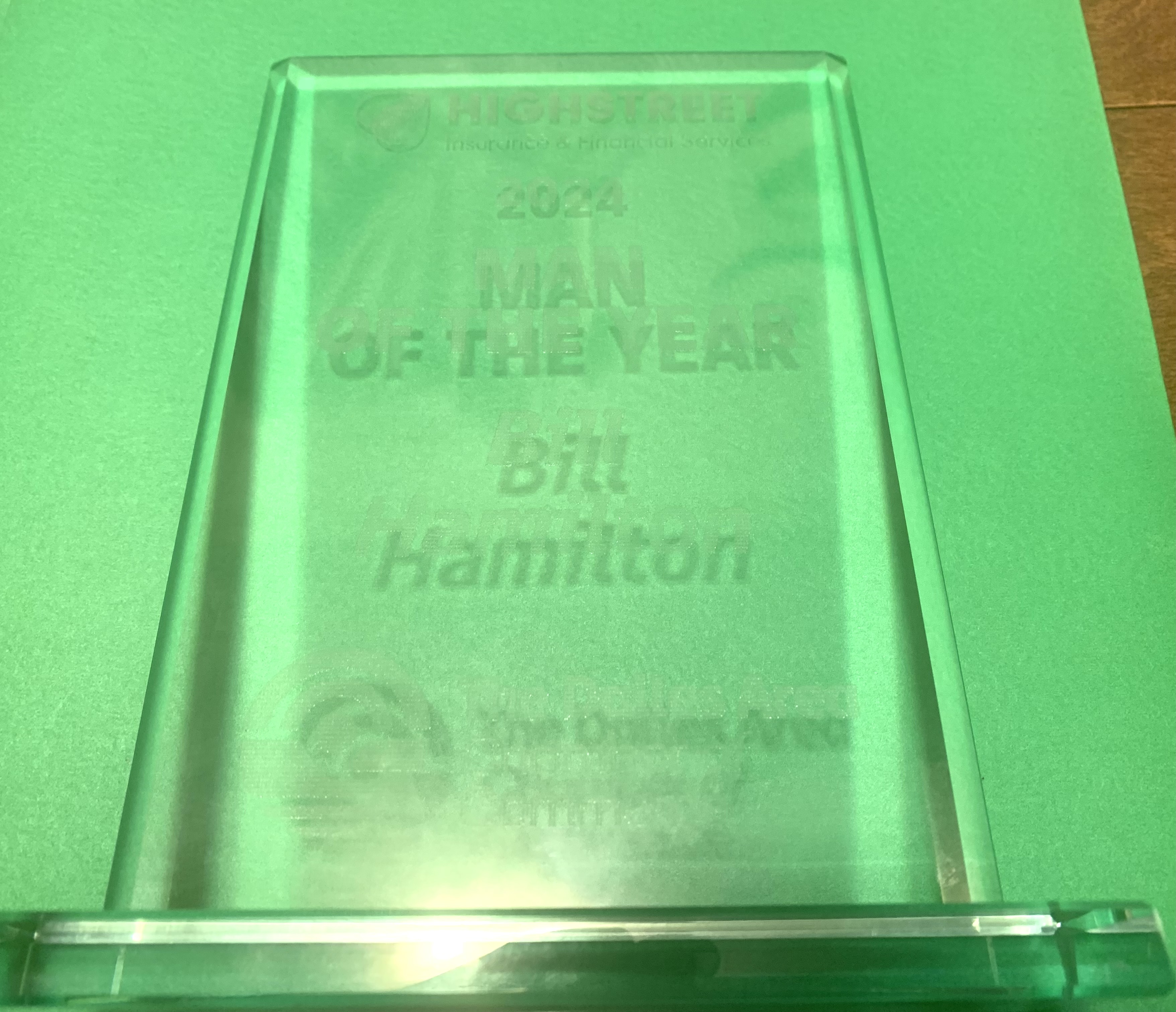 Bill Hamilton's Man of the Year 2024 Award