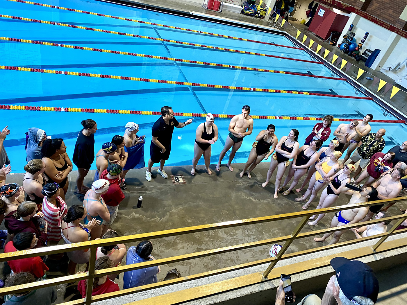Group photo at the Alumni Swim Meet