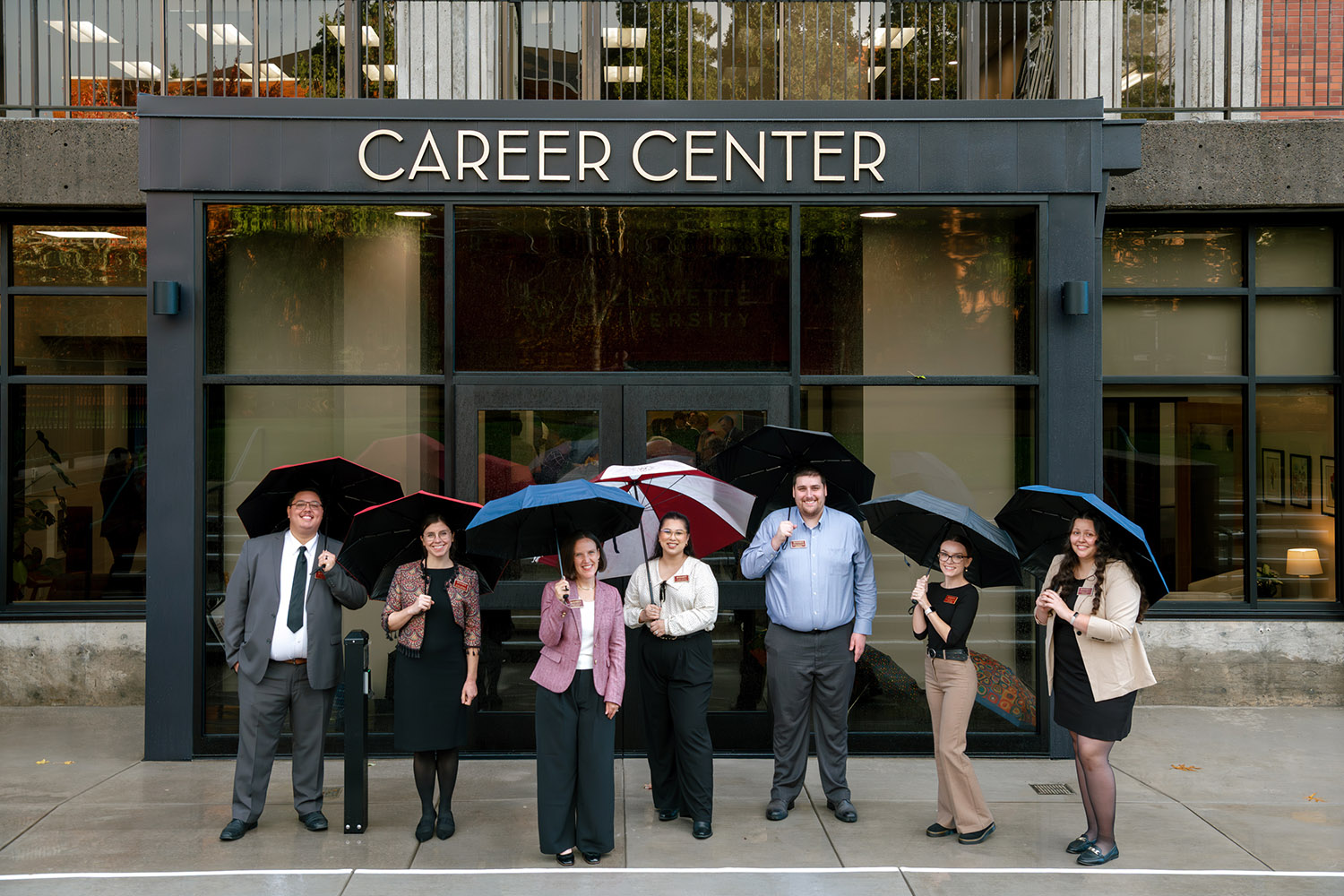 Career Center staff at the opening event.
