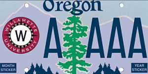 Oregon WU Plates